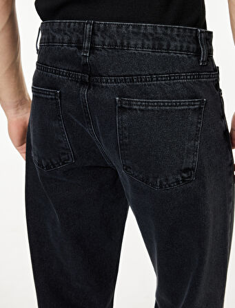 Pamuklu Cepli Bol Kalıp Baggy Jean Pantolon