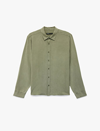 Regular Fit Uzun Kollu Düğmeli Klasik Yaka Gömlek