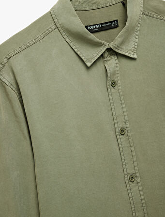 Regular Fit Uzun Kollu Düğmeli Klasik Yaka Gömlek