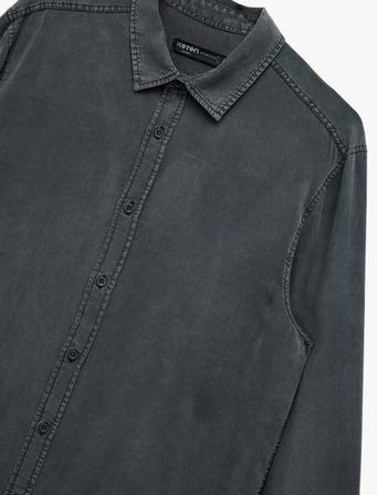 Regular Fit Uzun Kollu Düğmeli Klasik Yaka Gömlek
