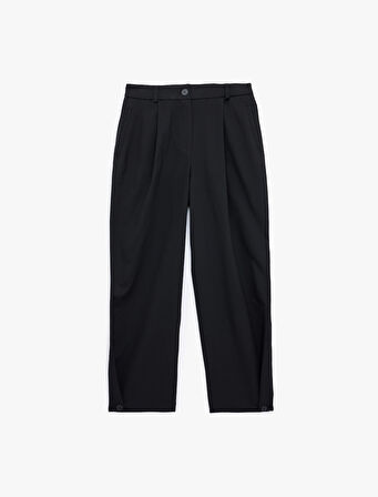 Cepli Pileli Oversize Balon Fit Kumaş Pantolon