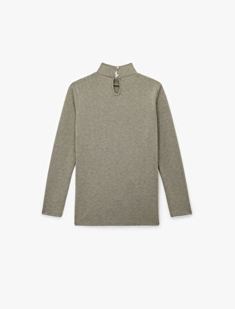 Aksesuar Detaylı Uzun Kollu Balıkçı Yaka Body