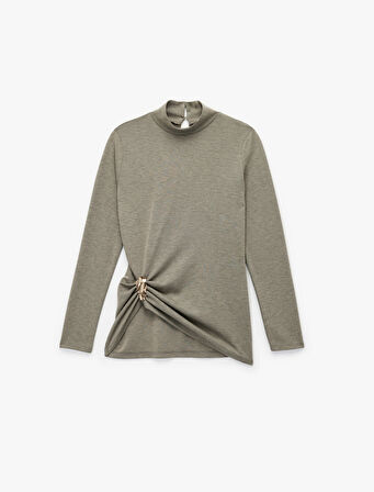 Aksesuar Detaylı Uzun Kollu Balıkçı Yaka Body