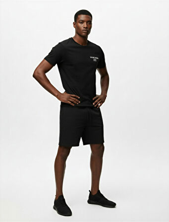 Modal Karışımlı Cepli Beli Bağcıklı Spor Şort