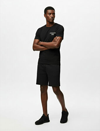 Modal Karışımlı Cepli Beli Bağcıklı Spor Şort