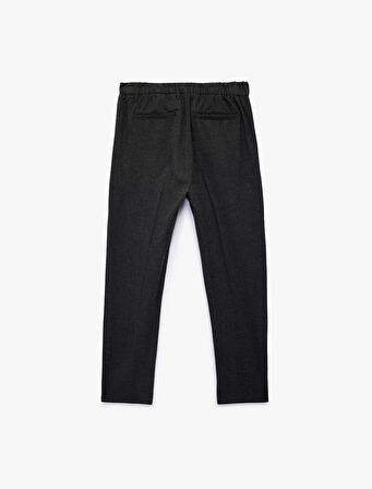 Viskon Karışımlı Cepli Slim Fit Kumaş Pantolon