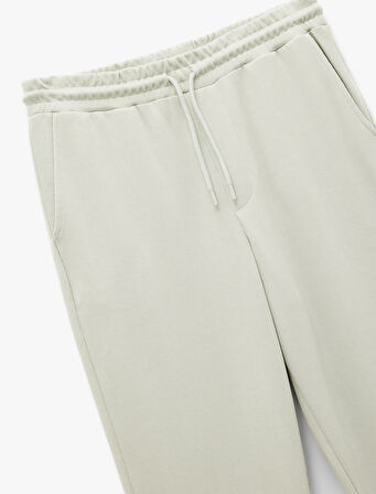 Pamuklu Regular Fit Cepli Beli Bağcıklı Eşofman Altı