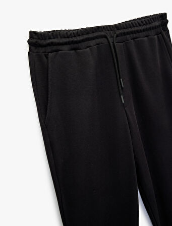 Pamuklu Regular Fit Cepli Beli Bağcıklı Eşofman Altı