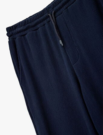 Pamuklu Cepli Regular Fit Beli Bağcıklı Eşofman Altı