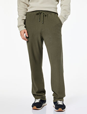 Pamuklu Cepli Regular Fit Beli Bağcıklı Eşofman Altı