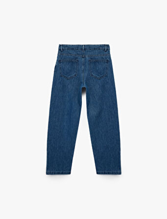 Pamuklu Rahat Kesim Denim Pantolon