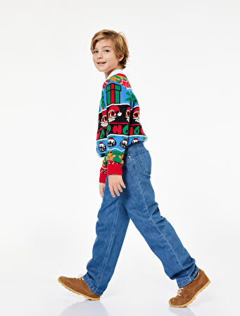 Pamuklu Rahat Kesim Denim Pantolon