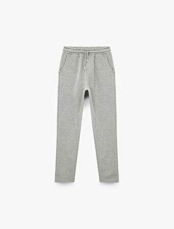 Cepli Beli Bağcıklı Basic Eşofman Altı