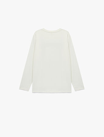 Atatürk ve Cumhuriyet Baskılı Pamuklu Uzun Kollu Bisiklet Yaka Tişört