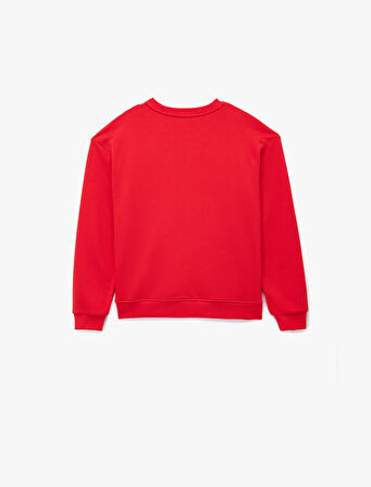 Atatürk Baskılı Uzun Kollu Bisiklet Yaka Sweatshirt