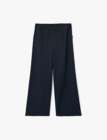 Beli Bağlamalı Cepli Geniş Paça Kumaş Baggy Pantolon