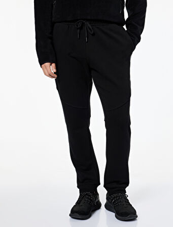 Rahat Kalıp Cepli Pamuklu Beli Bağcıklı Baskılı Jogger Spor Eşofman Altı