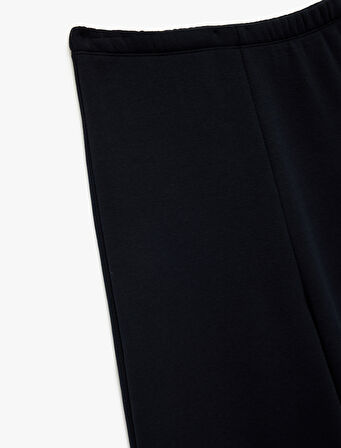 Beli Lastikli Yüksek Bel İspanyol Paça Uzun Eşofman Altı