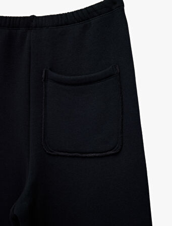 Beli Lastikli Yüksek Bel İspanyol Paça Uzun Eşofman Altı