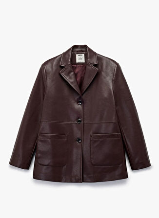 Koton Regular Fit Bordo Kadın Ceket 6WAK20364EW