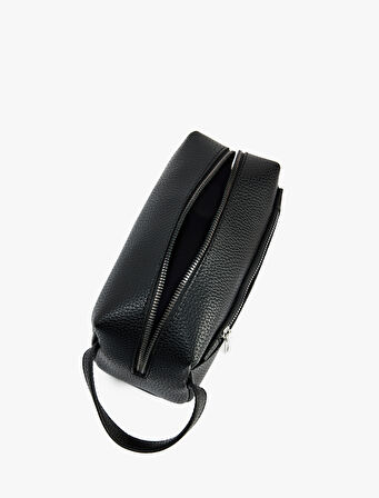 Cep Detaylı Fermuarlı Suni Deri El Çantası