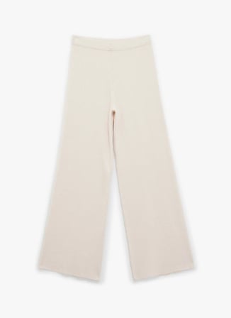 Koton Ekru Kadın Straight Pantolon 6WAK40014HT
