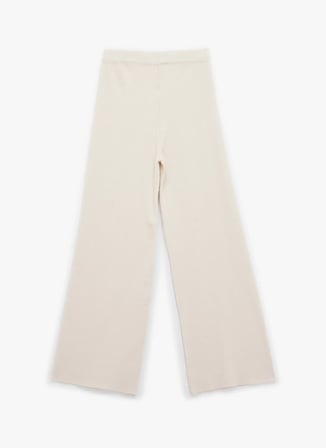 Koton Ekru Kadın Straight Pantolon 6WAK40014HT