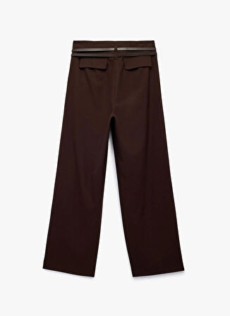 Koton Normal Bel Loose Fit Kahve Kadın Pantolon 6WAK40157PW