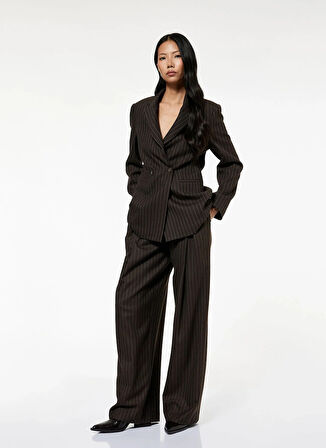 Koton Normal Bel Loose Fit Kahve Kadın Pantolon 6WAK40171PW