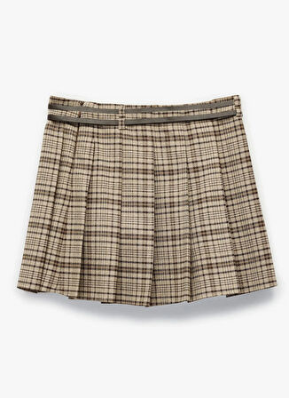 Koton Normal Bel Kahve Kadın Mini Etek 6WAK70061PW