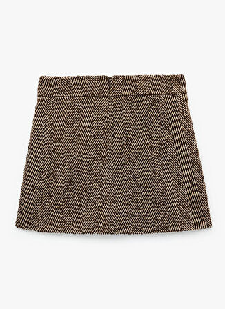 Koton Normal Bel Kahve Kadın Mini Etek 6WAK70071EW