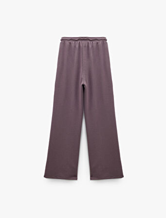 Rahat Kalıp Cep Detaylı Beli Bağcıklı Geniş Paça Eşofman Altı