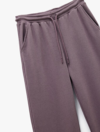 Rahat Kalıp Cep Detaylı Beli Bağcıklı Geniş Paça Eşofman Altı