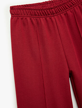 Pamuklu Beli Lastikli Geniş Paça Pantolon