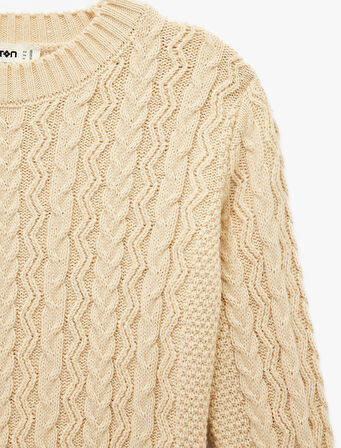 Uzun Kollu Bisiklet Yaka Triko Kazak