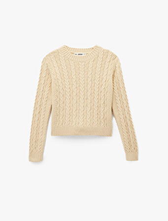 Uzun Kollu Bisiklet Yaka Triko Kazak