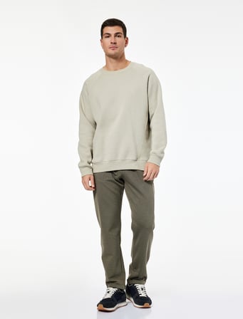 Straight Fit Pike Kumaş Cep Detaylı Rahat Kesim Beli Bağcıklı Pantolon
