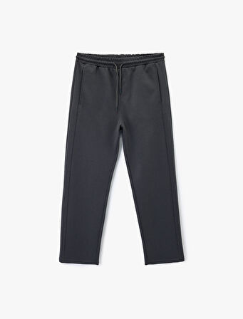 Pamuklu Rahat Kalıp Cepli Geniş Paça Spor Eşofman Altı