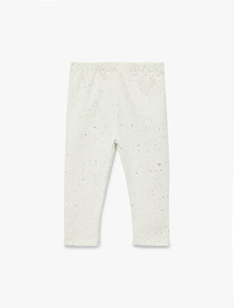 Pamuklu Beli lastikli Basic Tayt