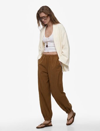 Pamuklu Uzun Kollu Floral Dokulu Oversize Kimono Ceket