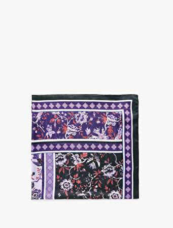 Desenli Yumuşak Dokulu Kare Şal