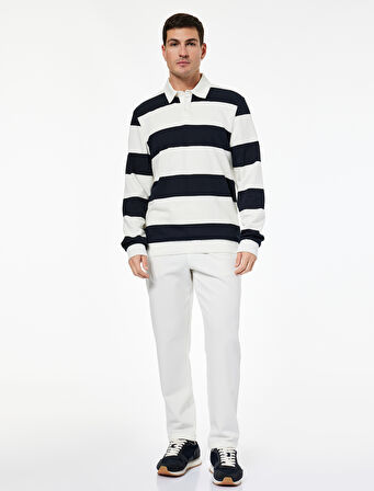 Straight Fit Pike Kumaş Cep Detaylı Rahat Kesim Beli Bağcıklı Pantolon