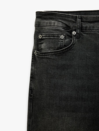 Normal Bel Pamuklu Slim Fit Jean Pantolon - Brad Jean