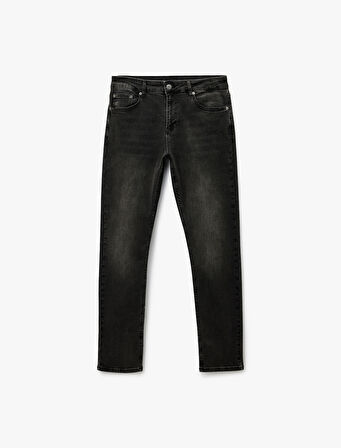 Normal Bel Pamuklu Slim Fit Jean Pantolon - Brad Jean