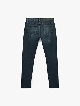 Normal Bel Pamuklu Slim Fit Jean Pantolon - Brad Jean