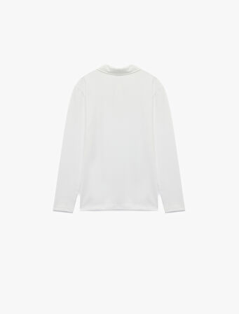 Pamuklu Uzun Kollu Atatürk Baskılı Polo Yaka Tişört