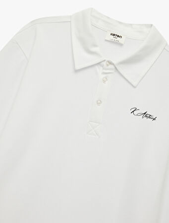 Pamuklu Uzun Kollu Atatürk Baskılı Polo Yaka Tişört