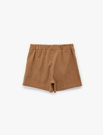 Beli Lastikli Kruvaze Basic Şort Etek