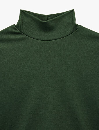 Regular Fit Kaşkorse Dik Yaka Uzun Kollu Body