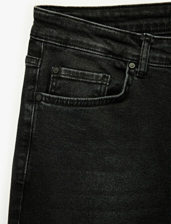 Normal Bel Pamuklu Slim Fit Jean Pantolon - Brad Jean